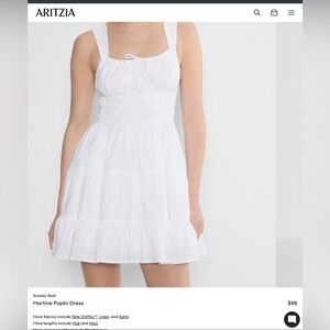Aritzia- Sunday Best Martin Poplin Dress Small